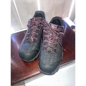 TIMBERLAND Women's PRO 416 Alloy Toe Black Work Shoes Size 8 W Very Good Cond.